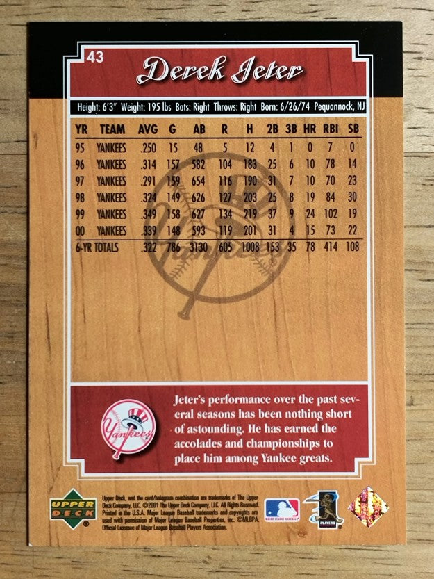 2001 Upper Deck Legends #43 Derek Jeter