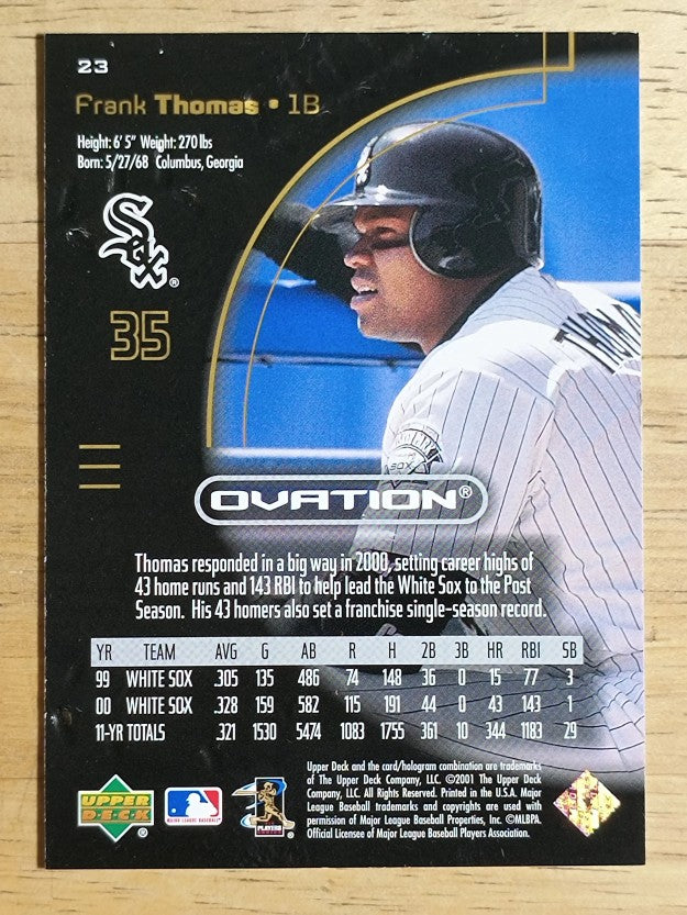 2001 Upper Deck Ovation #23 Frank Thomas