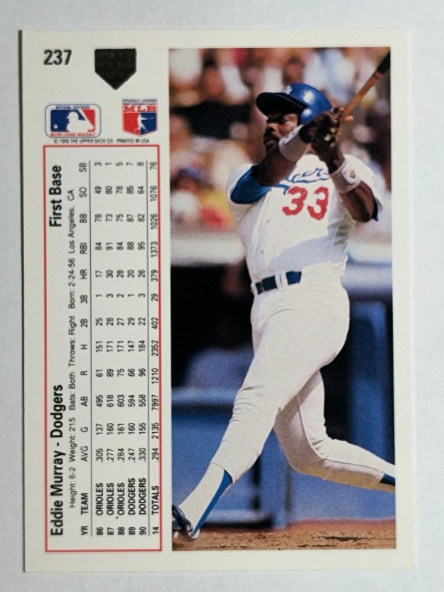 1991 Upper Deck #237 Eddie Murray