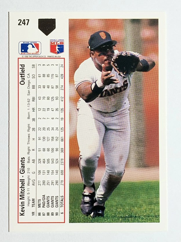 1991 Upper Deck #247 Kevin Mitchell