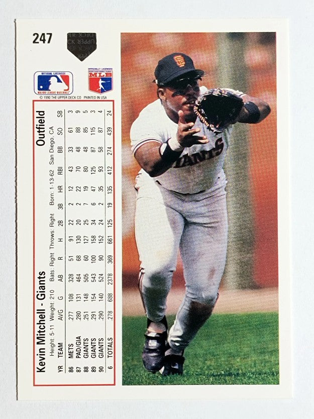 1991 Upper Deck #247 Kevin Mitchell