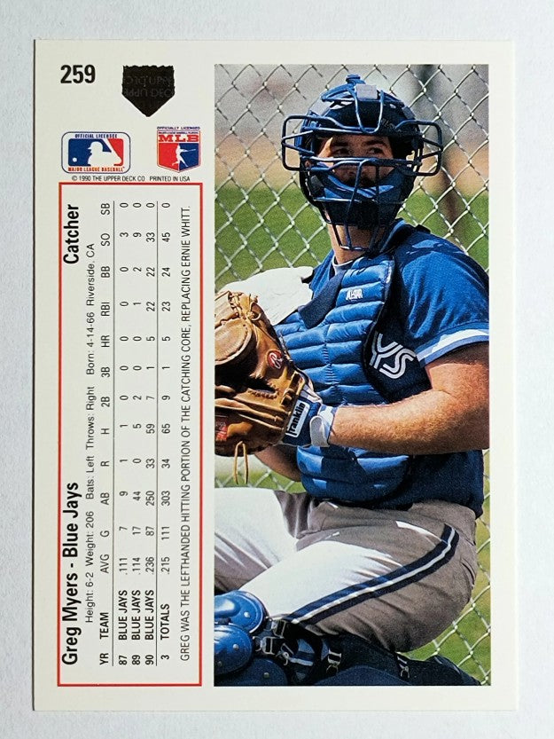 1991 Upper Deck #259 Greg Myers