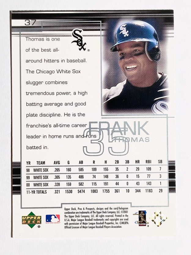 2001 Upper Deck Pros and Prospects #37 Frank Thomas