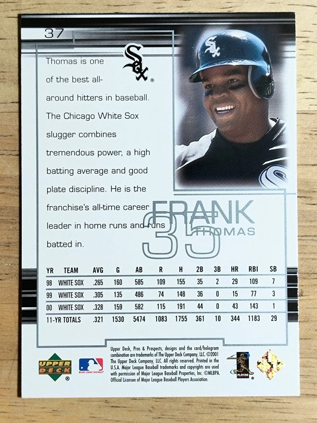 2001 Upper Deck Pros and Prospects #37 Frank Thomas
