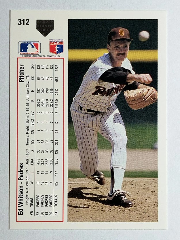 1991 Upper Deck #312 Ed Whitson