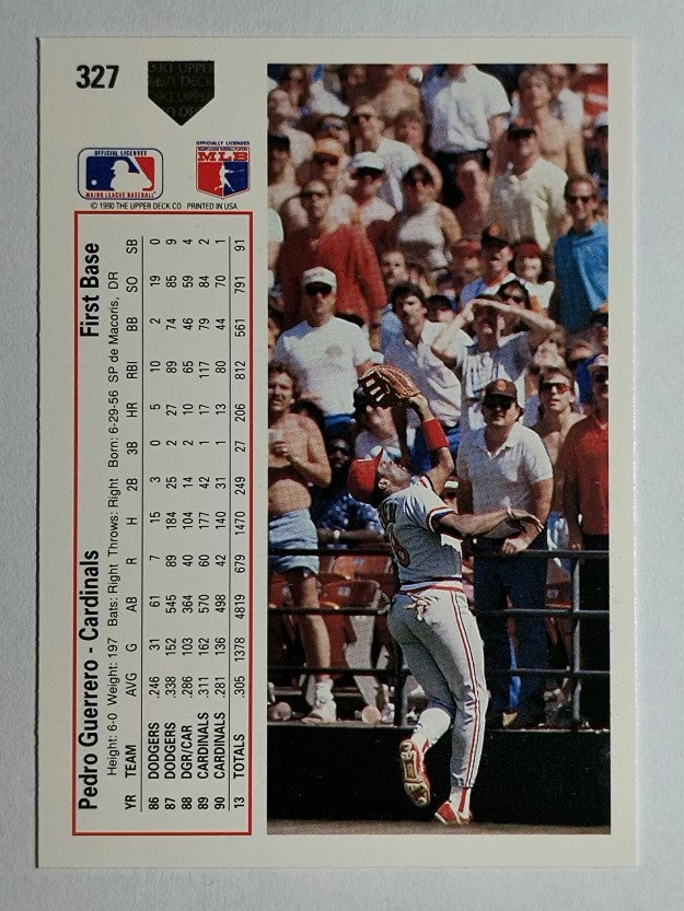 1991 Upper Deck #327 Pedro Guerrero