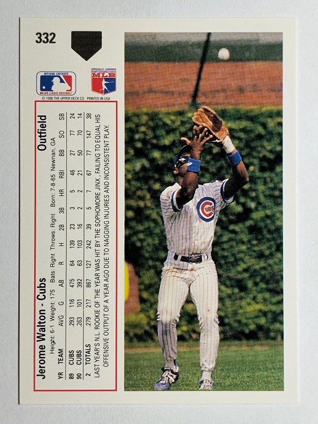 1991 Upper Deck #332 Jerome Walton