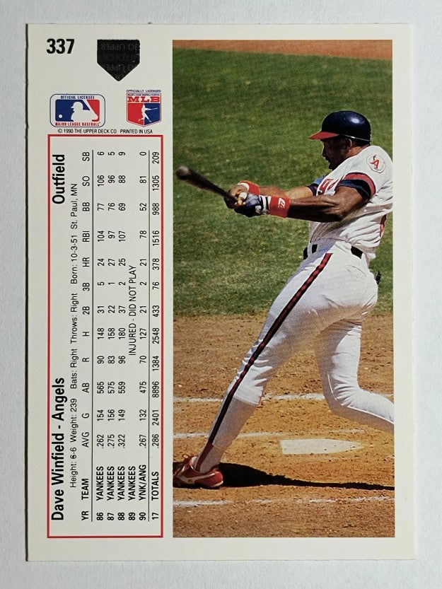 1991 Upper Deck #337 Dave Winfield