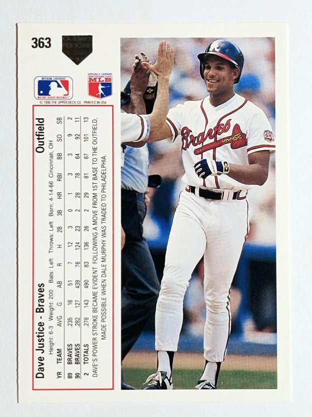 1991 Upper Deck #363 David Justice