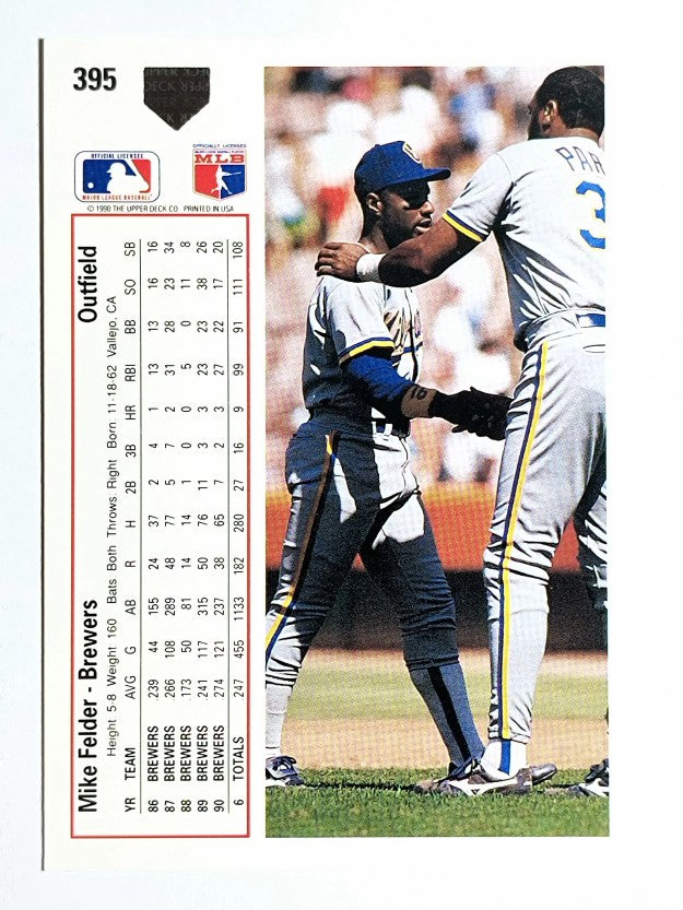 1991 Upper Deck #395 Mike Felder