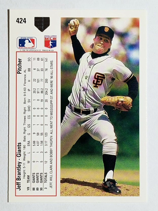 1991 Upper Deck #424 Jeff Brantley