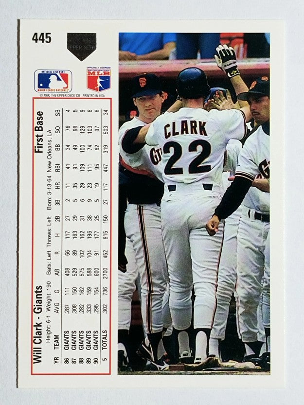 1991 Upper Deck #445 Will Clark