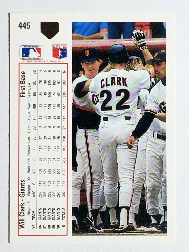 1991 Upper Deck #445 Will Clark