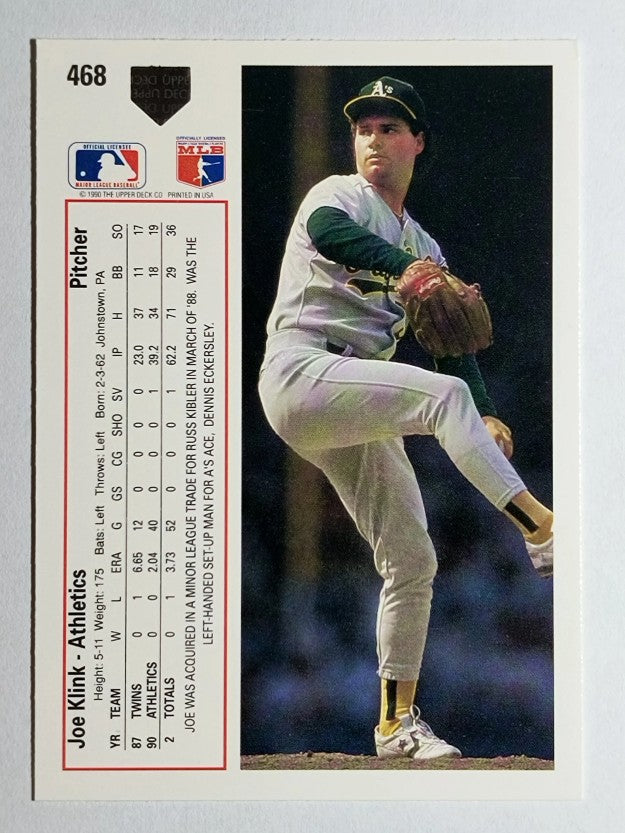 1991 Upper Deck #468 Joe Klink