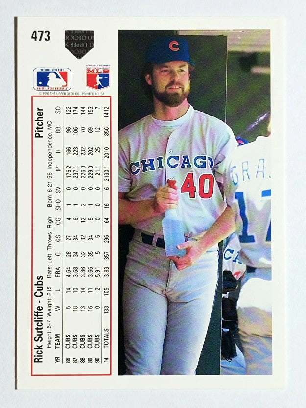 1991 Upper Deck #473 Rick Sutcliffe