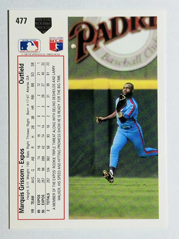 1991 Upper Deck #477 Marquis Grissom