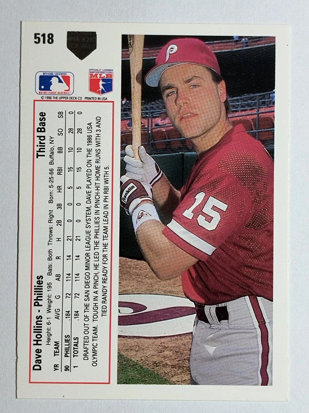 1991 Upper Deck #518 Dave Hollins