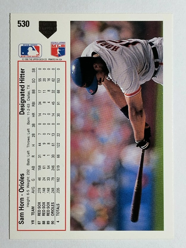 1991 Upper Deck #530 Sam Horn