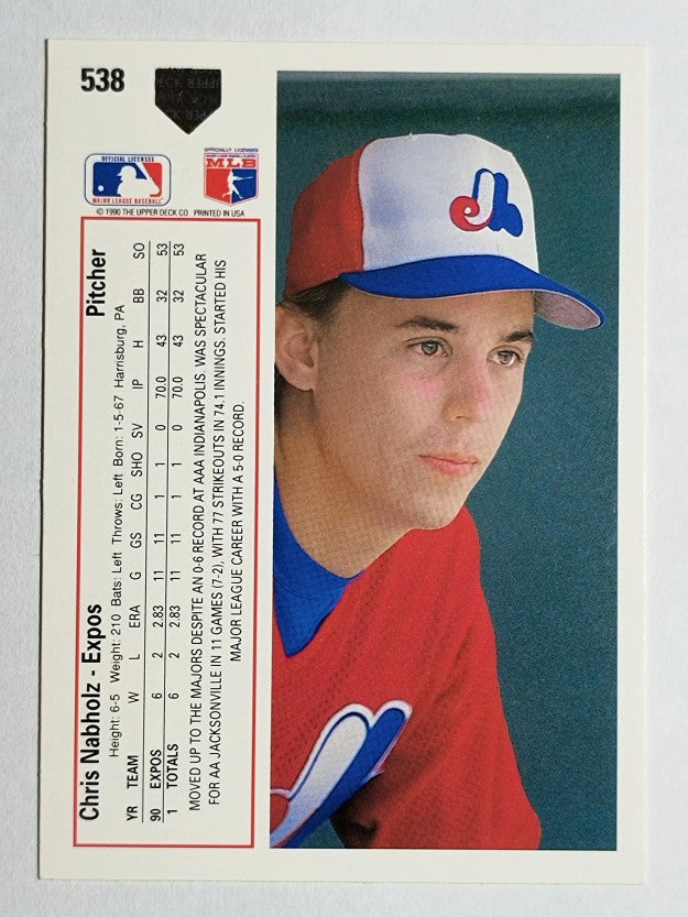 1991 Upper Deck #538 Chris Nabholz