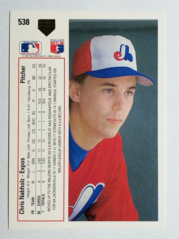 1991 Upper Deck #538 Chris Nabholz