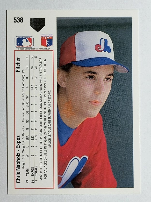 1991 Upper Deck #538 Chris Nabholz