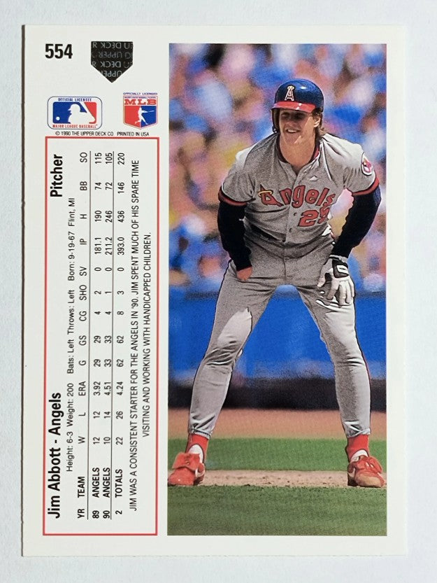 1991 Upper Deck #554 Jim Abbott