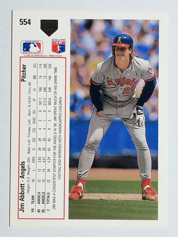 1991 Upper Deck #554 Jim Abbott