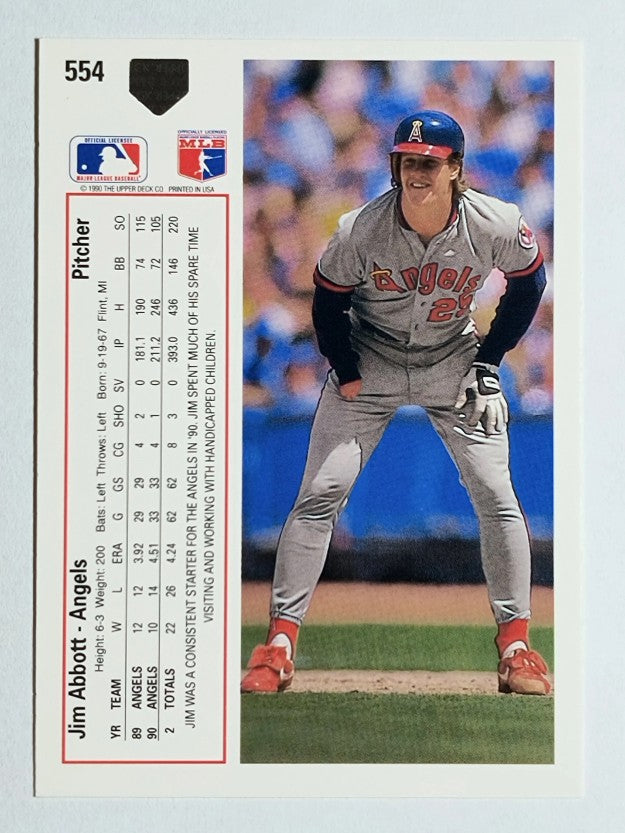 1991 Upper Deck #554 Jim Abbott