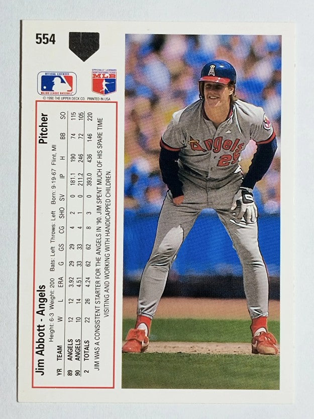 1991 Upper Deck #554 Jim Abbott