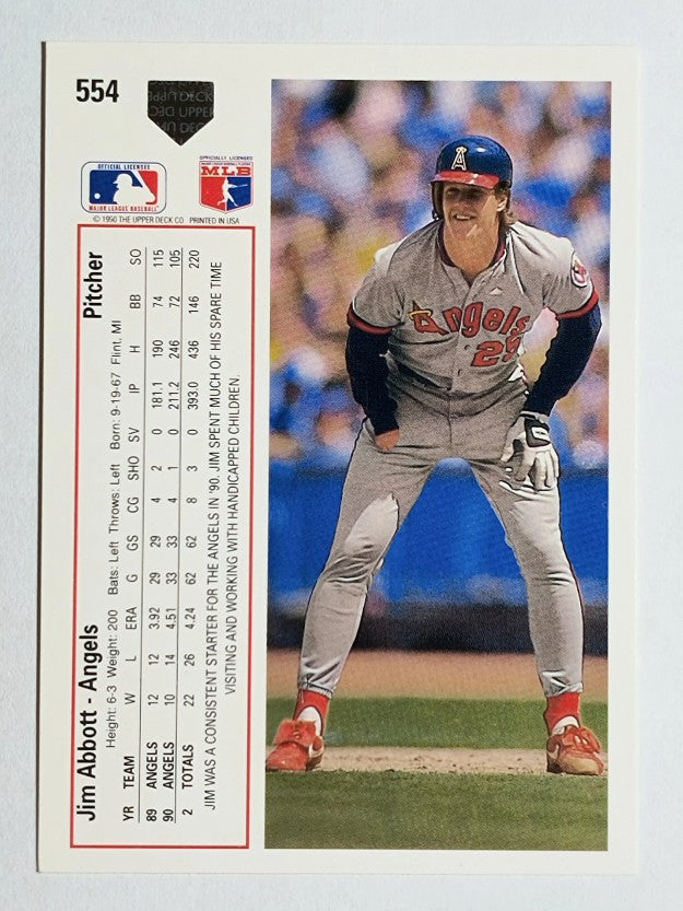 1991 Upper Deck #554 Jim Abbott