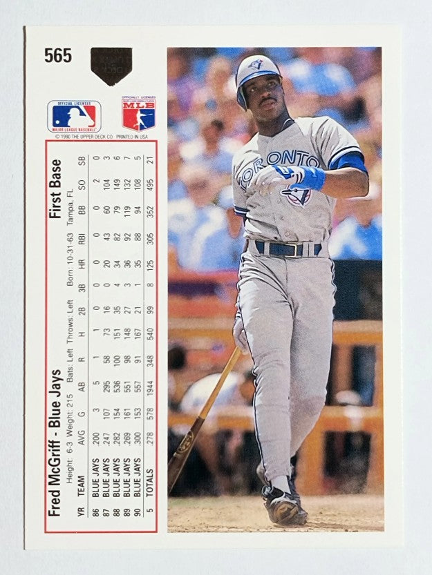 1991 Upper Deck #565 Fred McGriff