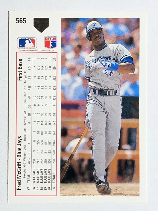1991 Upper Deck #565 Fred McGriff