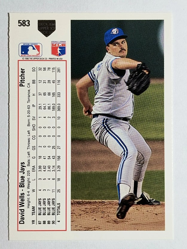 1991 Upper Deck #583 David Wells