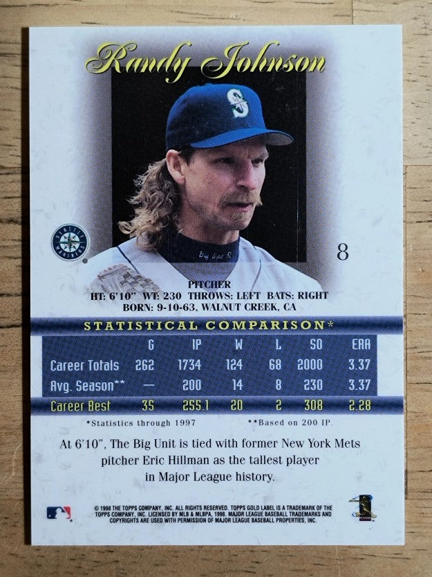 1998 Topps Gold Label Class 1 #8 Randy Johnson
