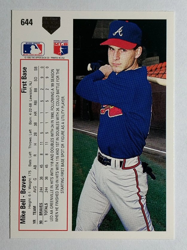 1991 Upper Deck #644 Mike Bell RC