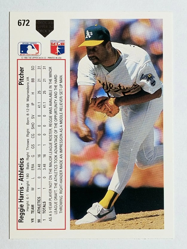 1991 Upper Deck #672 Reggie Harris
