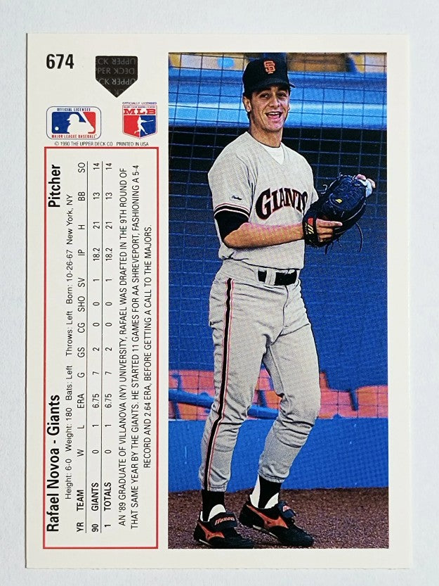1991 Upper Deck #674 Rafael Novoa RC