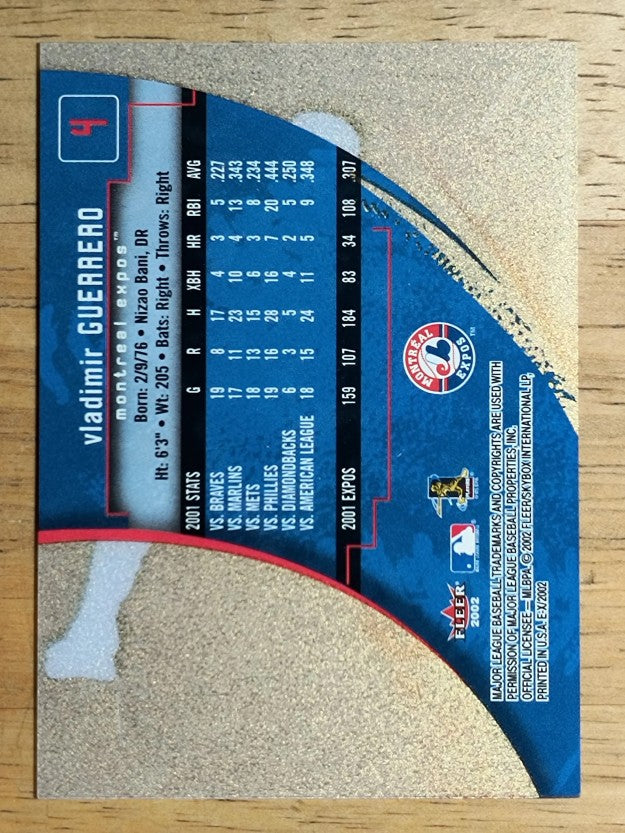2002 E-X #4 Vladimir Guerrero