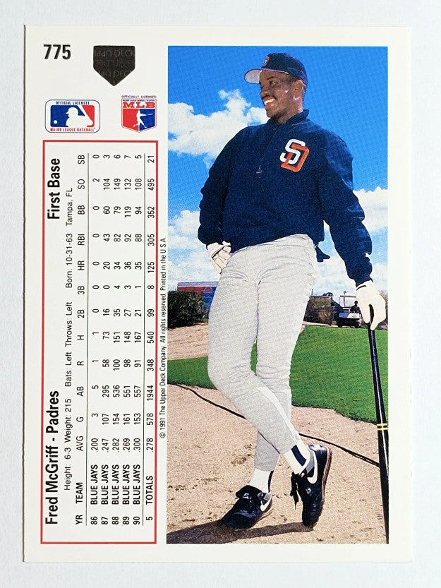 1991 Upper Deck #775 Fred McGriff