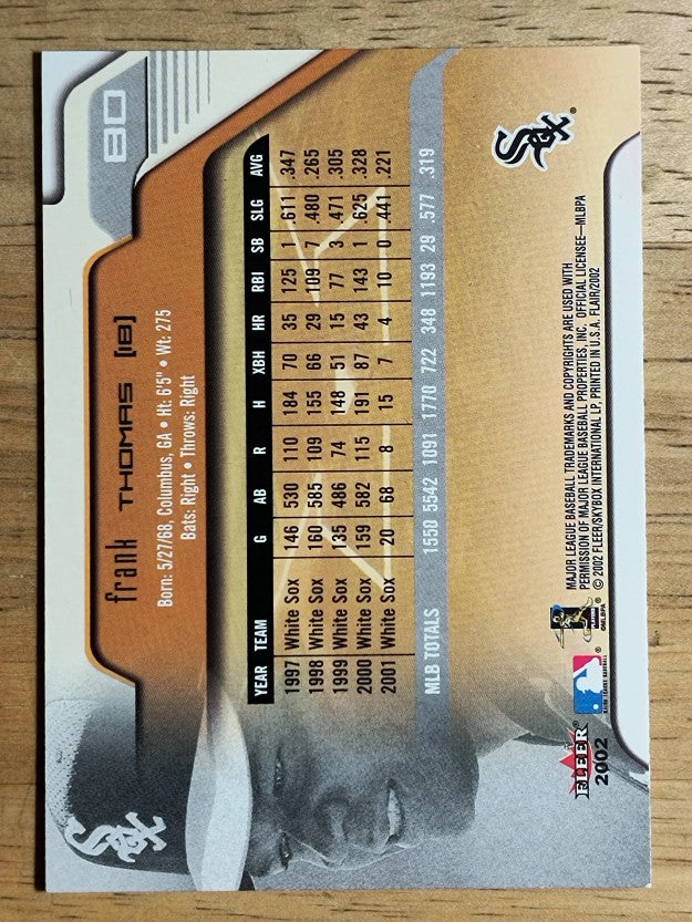 2002 Flair #80 Frank Thomas