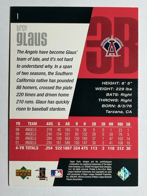 2002 Upper Deck Diamond Connection #1 Troy Glaus