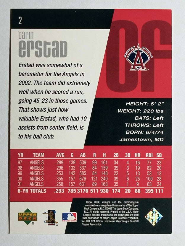 2002 Upper Deck Diamond Connection #2 Darin Erstad