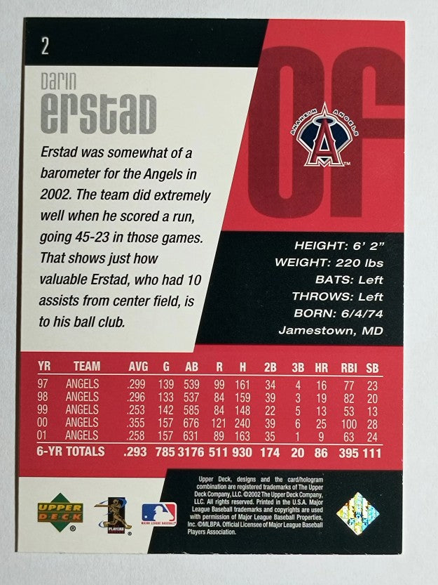 2002 Upper Deck Diamond Connection #2 Darin Erstad