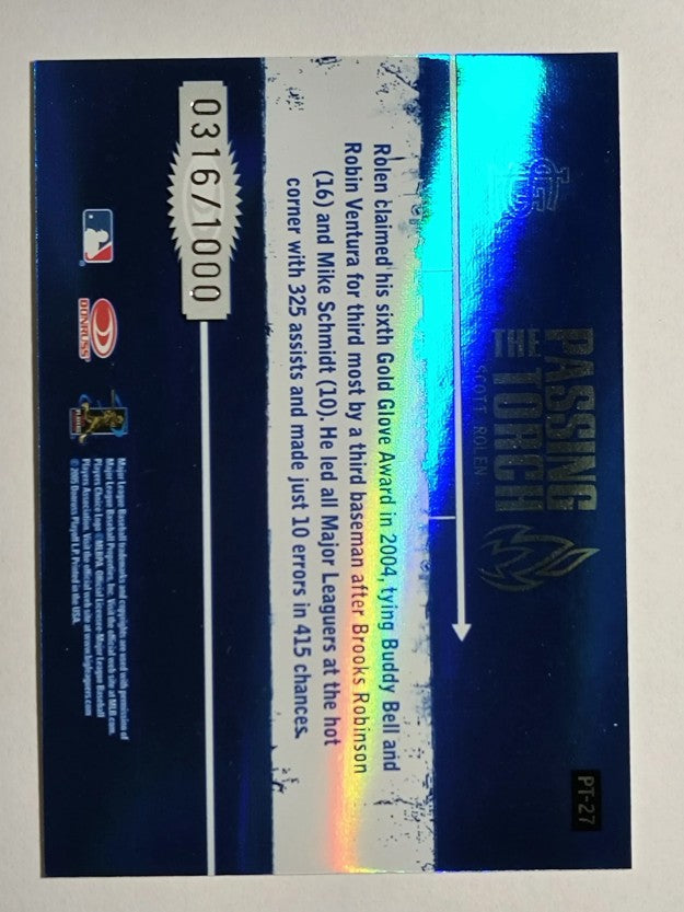 2005 Donruss Elite Passing the Torch #PT27 Scott Rolen