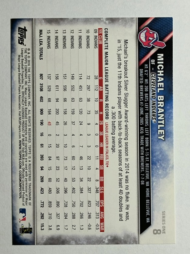2016 Topps #8A Michael Brantley