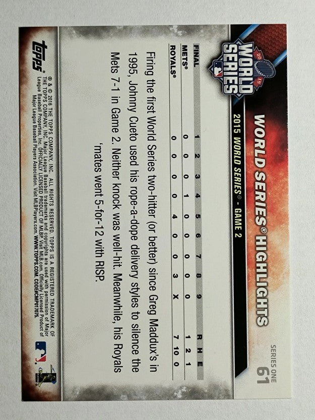 2016 Topps #61 Johnny Cueto WSH