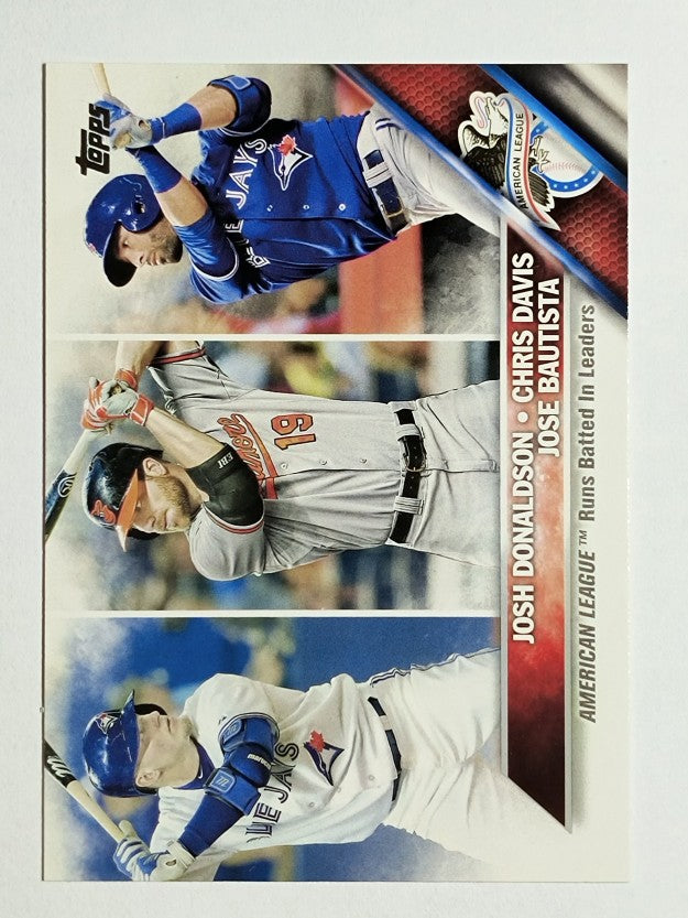 2016 Topps #162 Jose Bautista/Josh Donaldson/Chris Davis LL