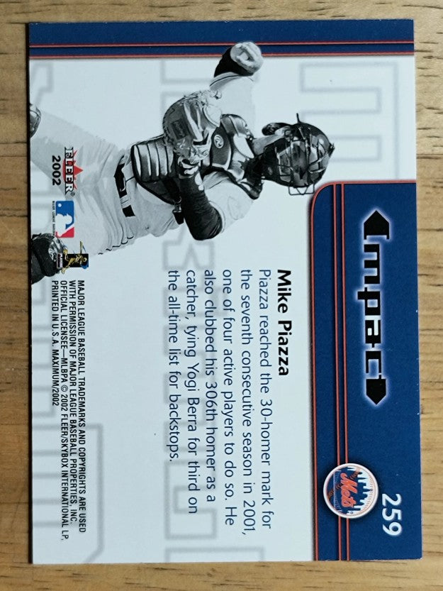 2002 Fleer Maximum #259 Mike Piazza MI
