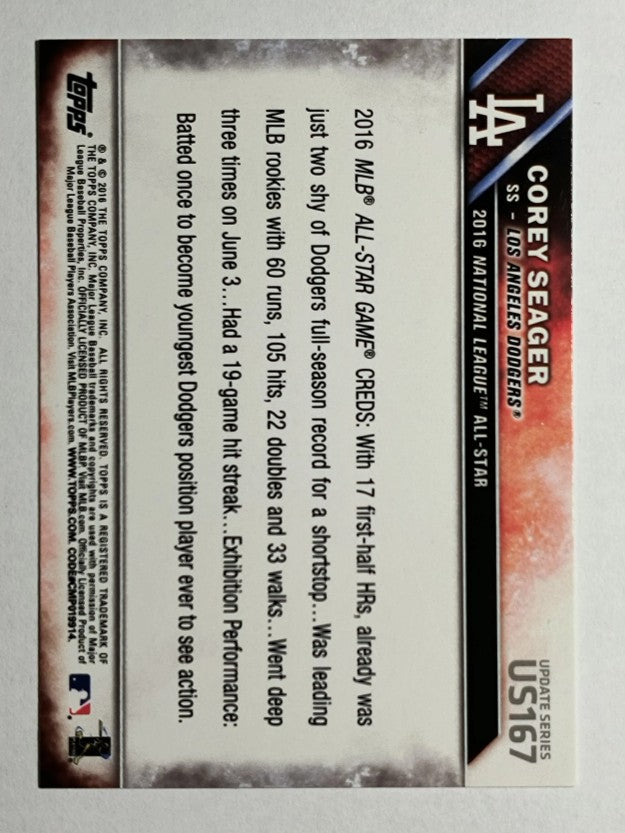 2016 Topps Update #US167A Corey Seager AS