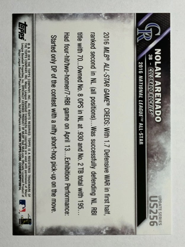 2016 Topps Update #US256A Nolan Arenado AS